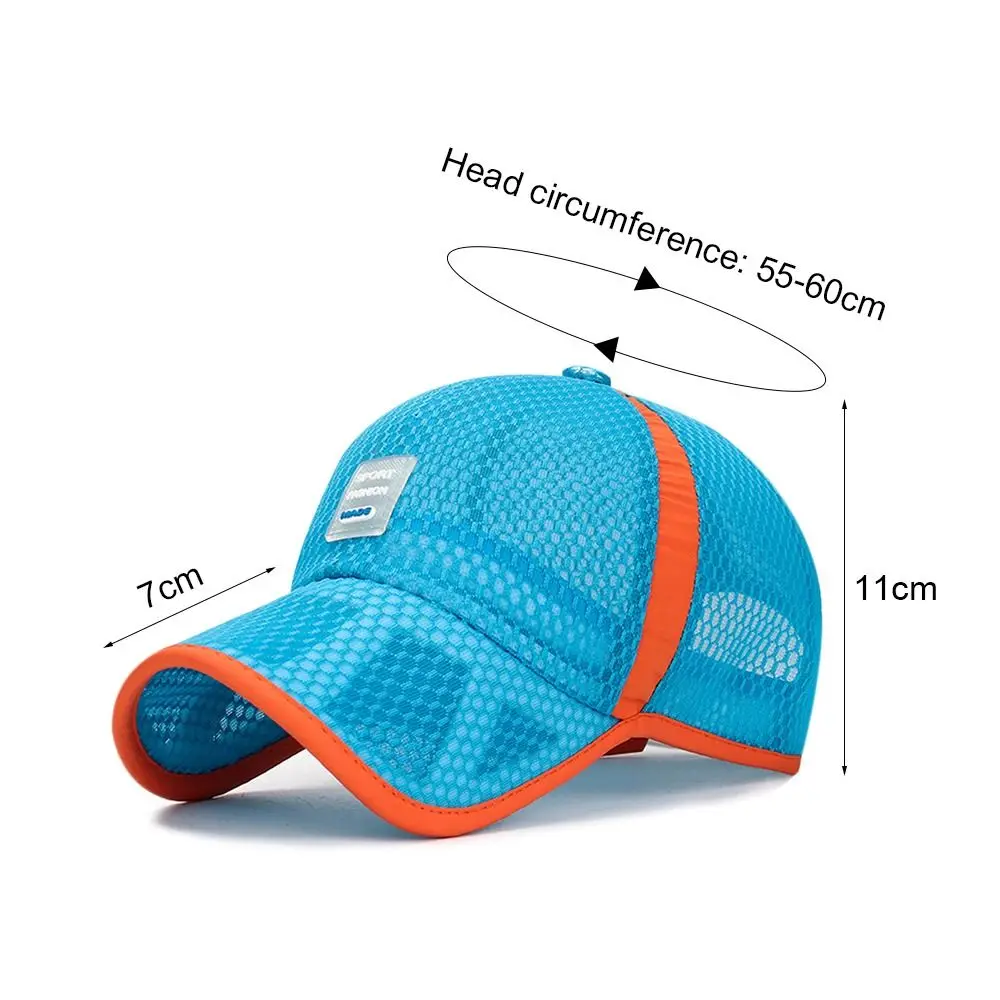 Breathable Fashion Children Boys Girls Full Mesh Hats Baseball Cap Sun Protection Caps Summer Sunscreen Hats - Image 6