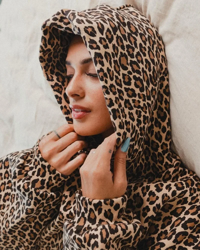 Y2K Hoodie vintage 2000s Camouflage Leopard print Harajuku Oversized hoodie Hip Hop streetwear Men women Sweatshirt Fashion Top - Image 16