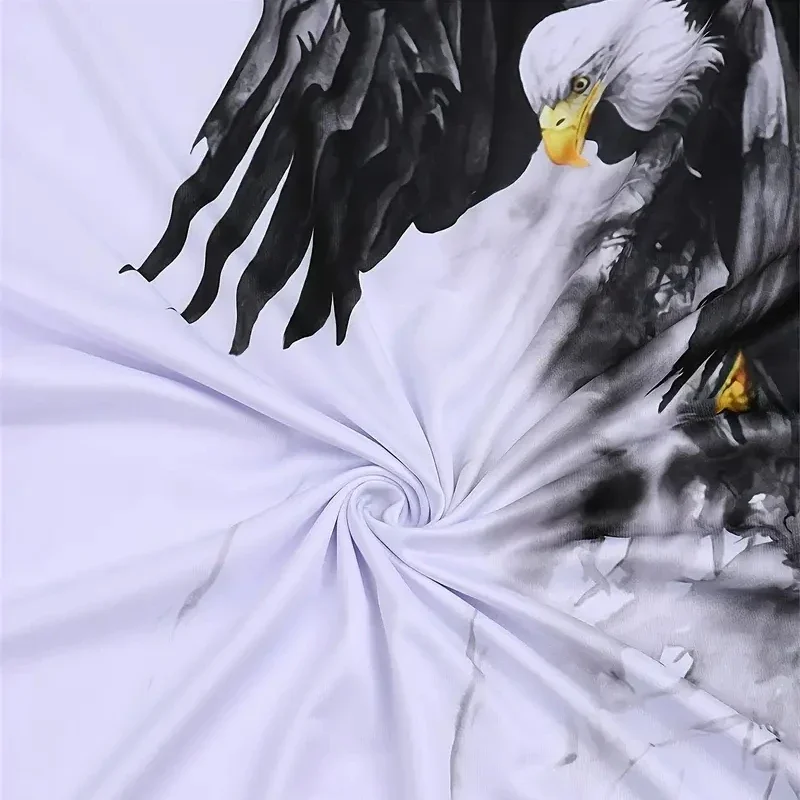 Retro T-Shirt For Men Eagle 3D Print Short Sleeve Tees Summer Casual Quick Dry Loose Oversized T-Shirt Men   Streetwear - Image 5
