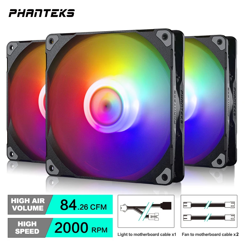 Phanteks M25 140 Case Fan Desktop Cooling Fans FDB Hydraulic Bearing 4pin PWM Temperature Control 2000rpm Air Volume Type - Image 10