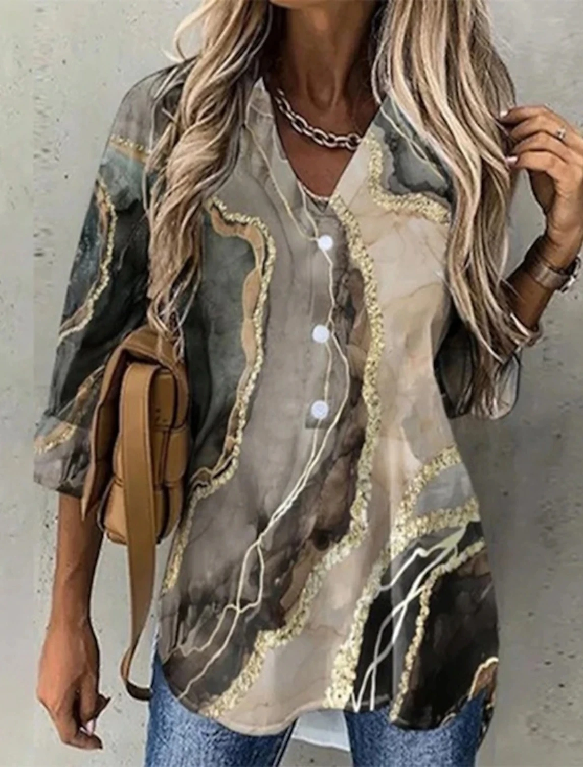 Street Fashion Blue and White Striped Shirt Women Irregular Long-Sleeved Oversized Smock 2024 Spring Loose Plaid Top Tide - Image 2
