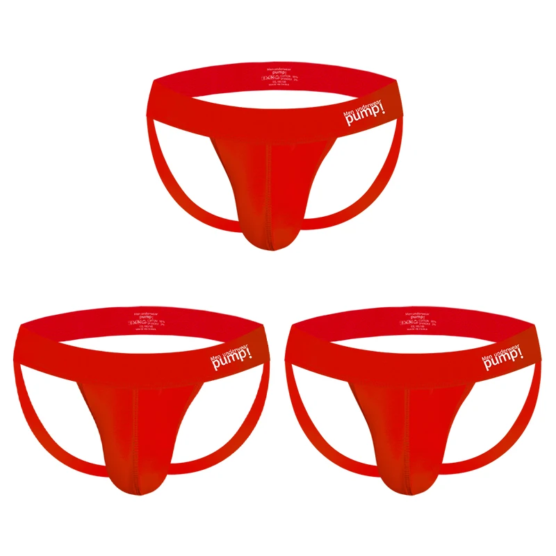 1/2/3/4 PCS Men Underwear Stripes Independent U-shaped Gay Men's Jockstrap Bikini Slip Tanga String Thong Breathable Cotton - Image 12