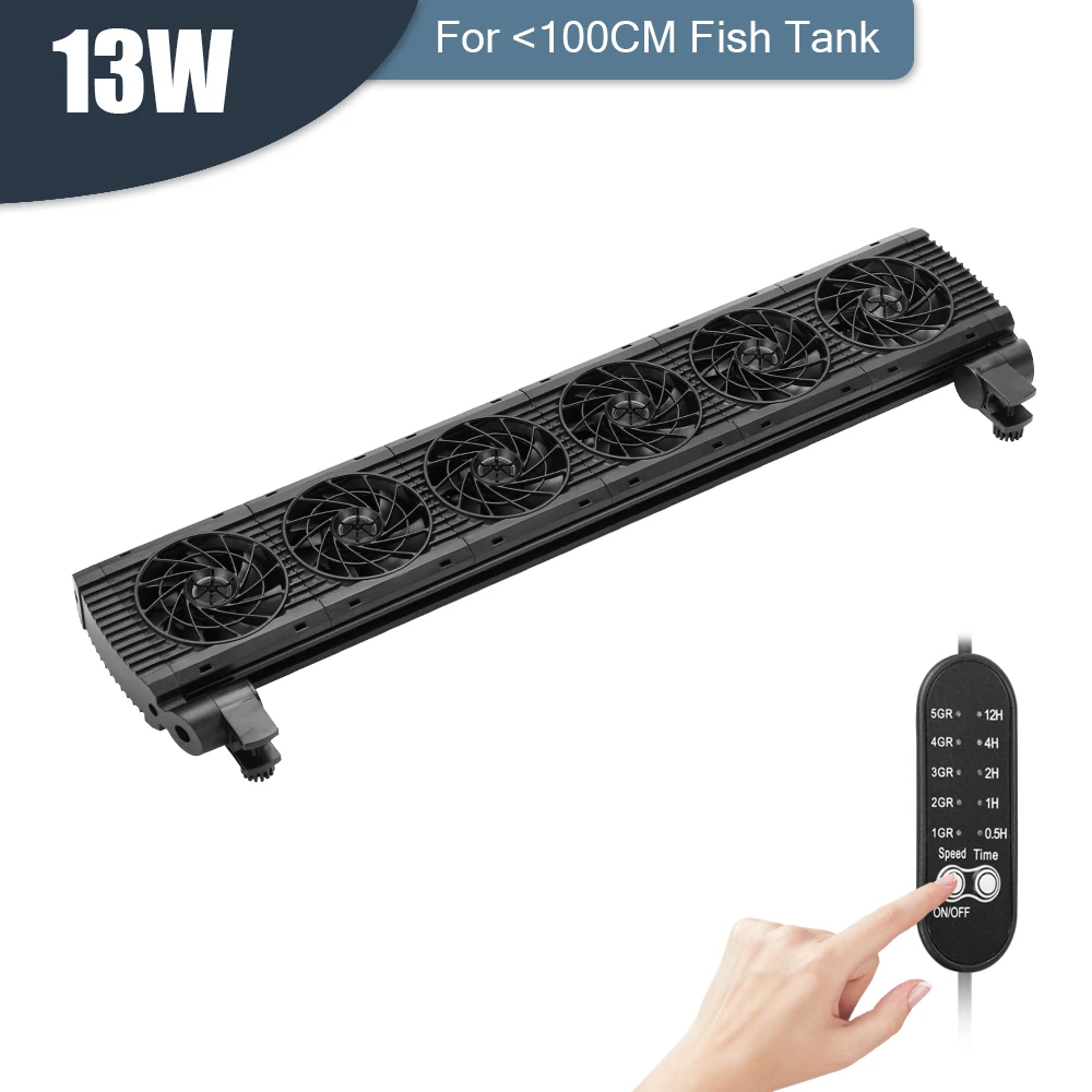 Aquarium Cooling Fan 8 Variable Speed Adjustable Wide Angle Chiller Fish Tank Fit For 15mm tank thinckness - Image 7