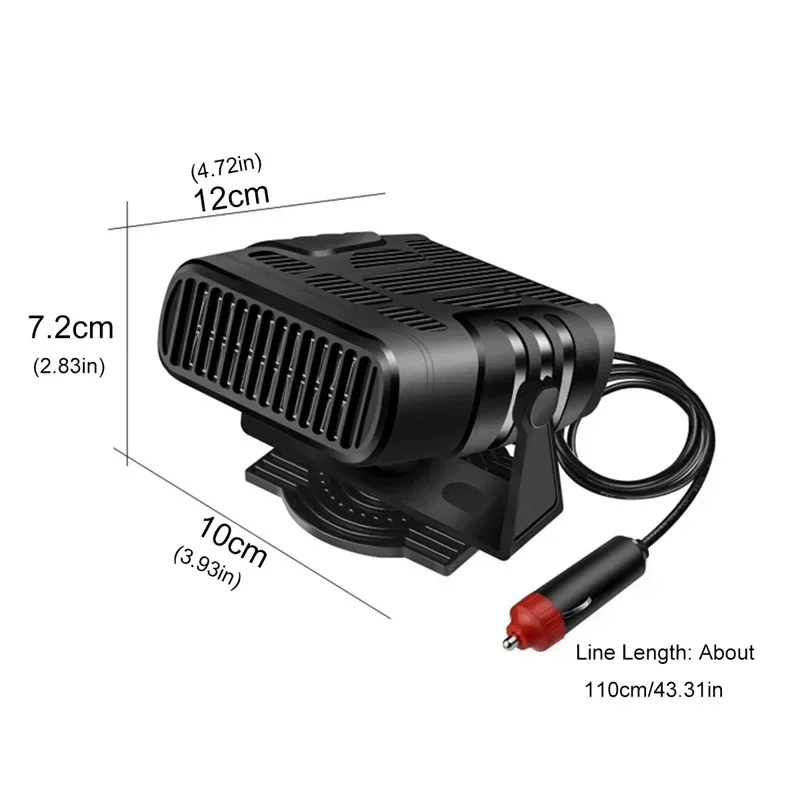 12/24V Car Heater 2 in 1 Car Cooling & Heater Fan Car Windshield Fast Heating Defrost Defogger Electric Heating Dryer Demister - Image 12