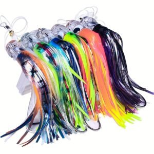 1pc Premium Resin Octopus Soft Skirt Lure for Deep Sea Fishing - 22cm/8.66in, 100g/3.53oz, Fast Sinking Trolling Bait for Tuna, Wahoo