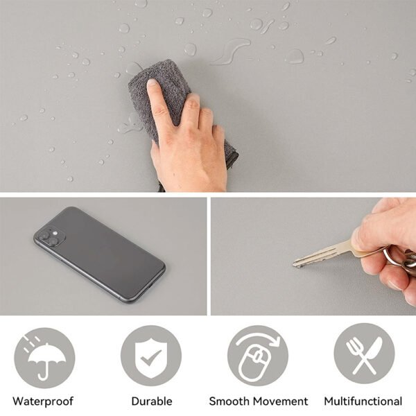 1pc Executive Desk Mat - Waterproof PU Leather, Large Mouse Pad with Keyboard Protection - Durable PC Gaming Mousepad, Home Office Accessories - Image 14