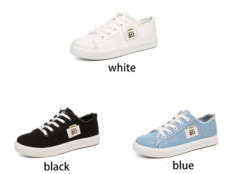 Women's Classic Canvas Flat Shoes, Solid Color Lace Up Low-top Casual Shoes, Women's Comfy Footwear - Image 33