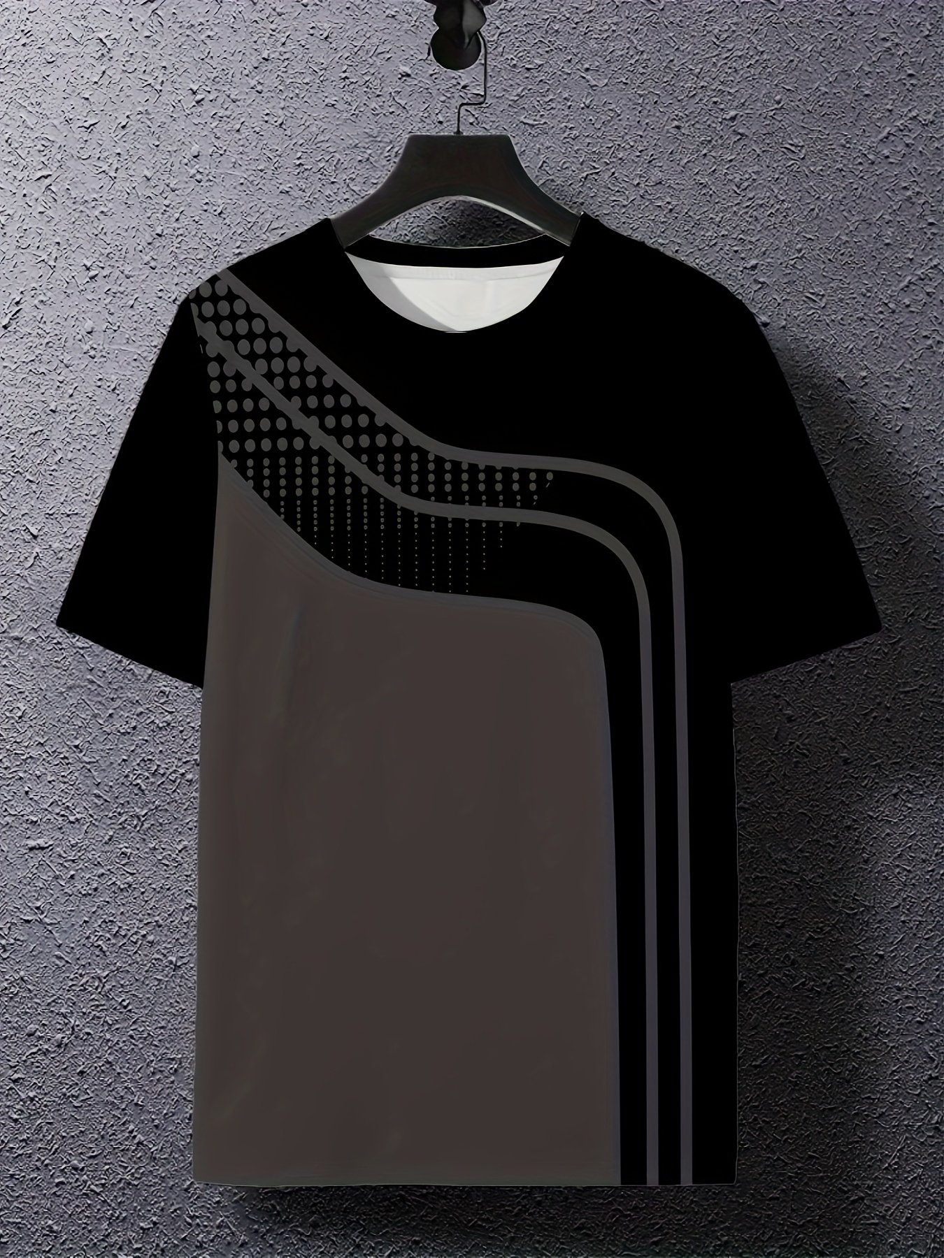 3pcs Men'S Fashion Casual Striped Print Short Sleeve T-Shirts, Summer Crew Neck Quick-Dry Breathable Sports Tee-Shirts, Novelty Shirts - Image 3