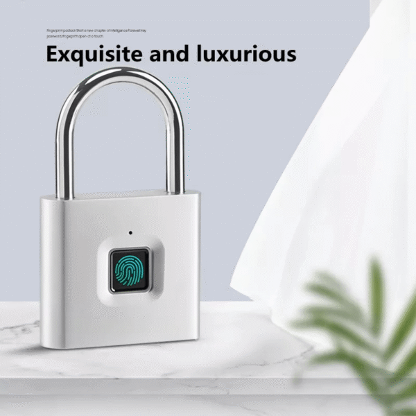 Compact Smart Fingerprint Padlock - Waterproof, Keyless Security, USB Rechargeable, Lightweight Aluminum - Ideal for Luggage, Suitcases & Backpacks - Image 11