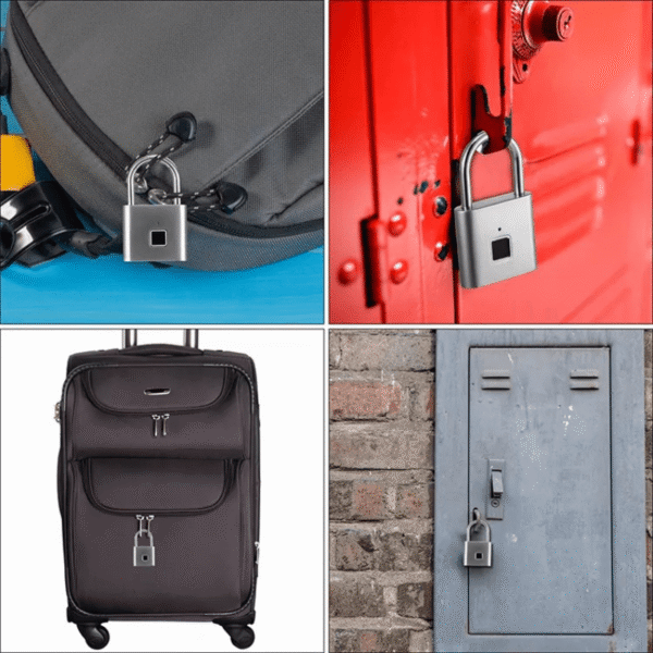 Compact Smart Fingerprint Padlock - Waterproof, Keyless Security, USB Rechargeable, Lightweight Aluminum - Ideal for Luggage, Suitcases & Backpacks - Image 12