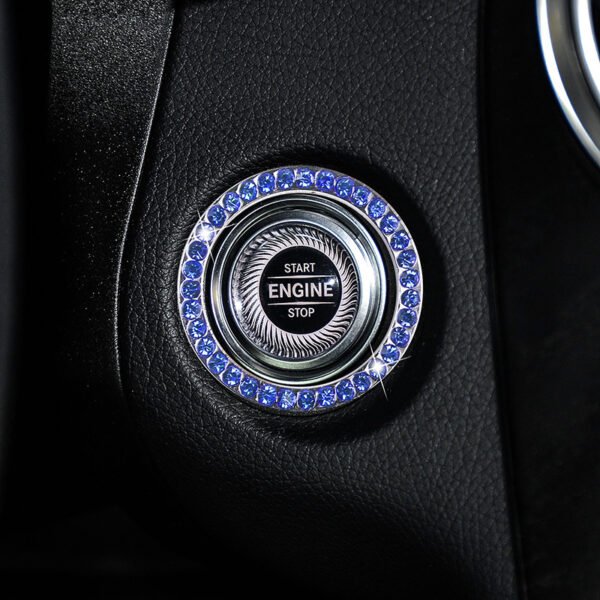 Zinc Alloy Ignition Button Cover with Sparkle Effect - "START STOP" Design, Plated, Easy Installation, Fits Most Vehicles, Ignition System Upgrade | Sparkling Button Cover | Glossy Finis - Image 9