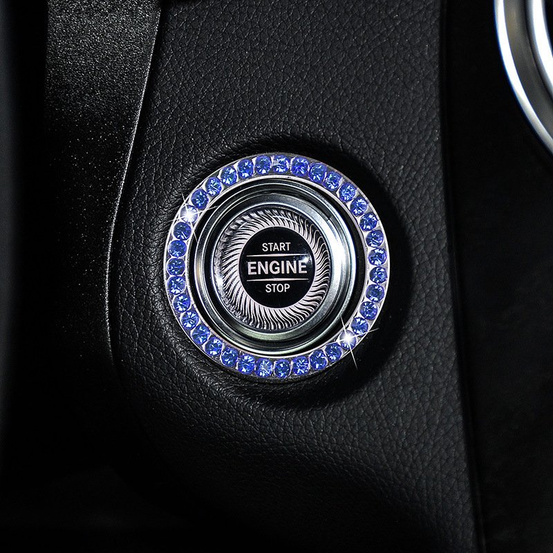 Zinc Alloy Ignition Button Cover with Sparkle Effect - "START STOP" Design, Plated, Easy Installation, Fits Most Vehicles, Ignition System Upgrade | Sparkling Button Cover | Glossy Finis - Image 6