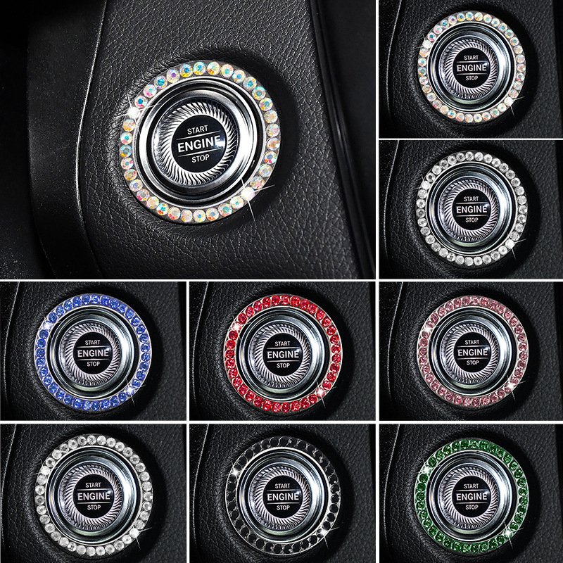 Zinc Alloy Ignition Button Cover with Sparkle Effect - "START STOP" Design, Plated, Easy Installation, Fits Most Vehicles, Ignition System Upgrade | Sparkling Button Cover | Glossy Finis - Image 14