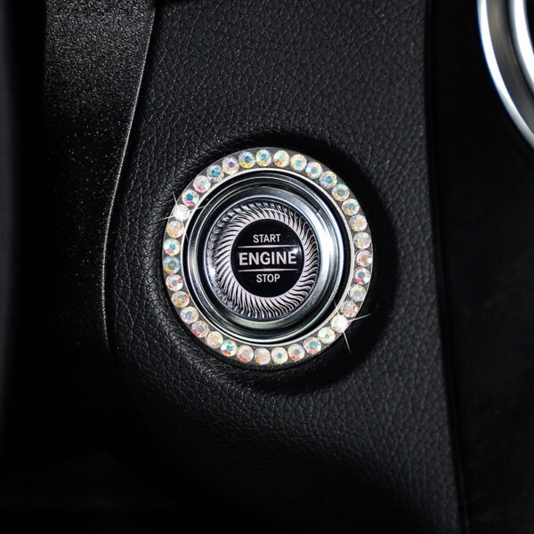 Zinc Alloy Ignition Button Cover with Sparkle Effect - "START STOP" Design, Plated, Easy Installation, Fits Most Vehicles, Ignition System Upgrade | Sparkling Button Cover | Glossy Finis - Image 8