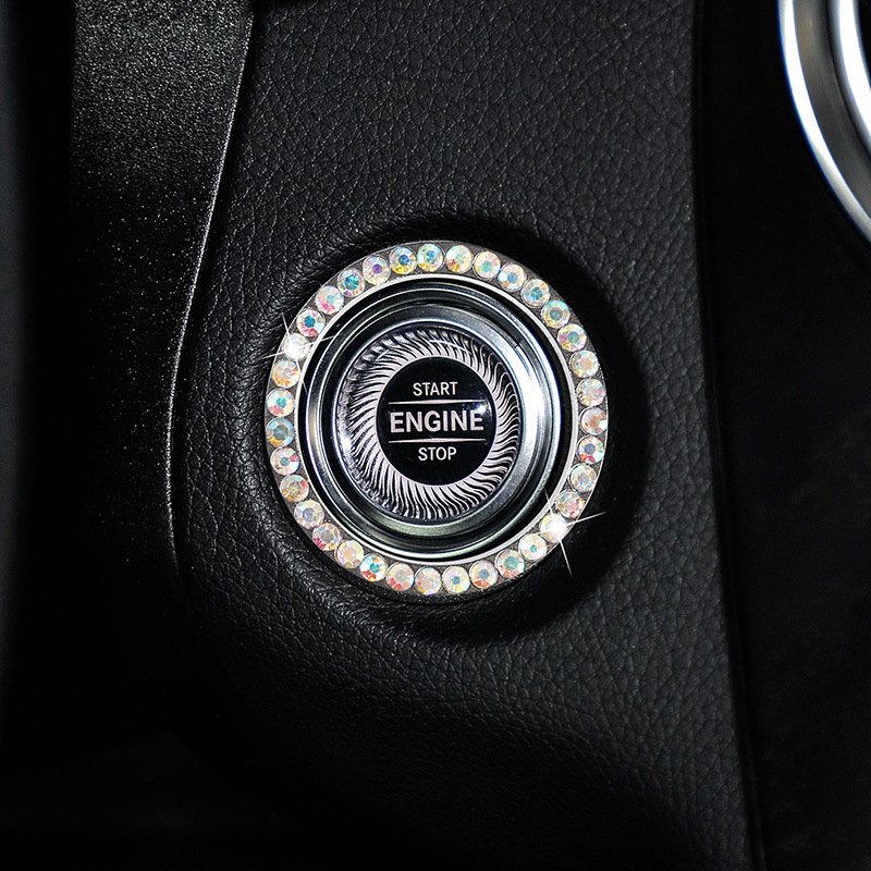 Zinc Alloy Ignition Button Cover with Sparkle Effect - "START STOP" Design, Plated, Easy Installation, Fits Most Vehicles, Ignition System Upgrade | Sparkling Button Cover | Glossy Finis - Image 8