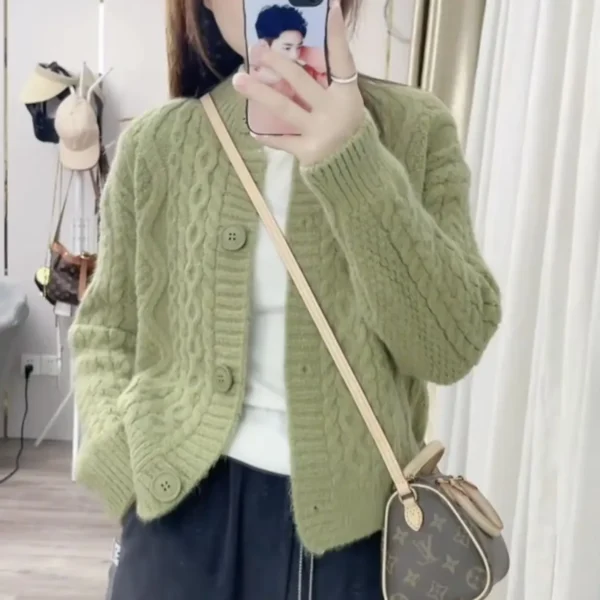 Sweater jacket early spring and autumn sweater new women's top youthful and beautiful western-style knitted cardigan - Image 5