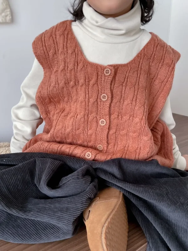 Sweater 2025 Autumn Winter New Children's Clothing Korean Style Boys and Girls Fashion Mohair Twist Knitted Waistcoat Casual - Image 11