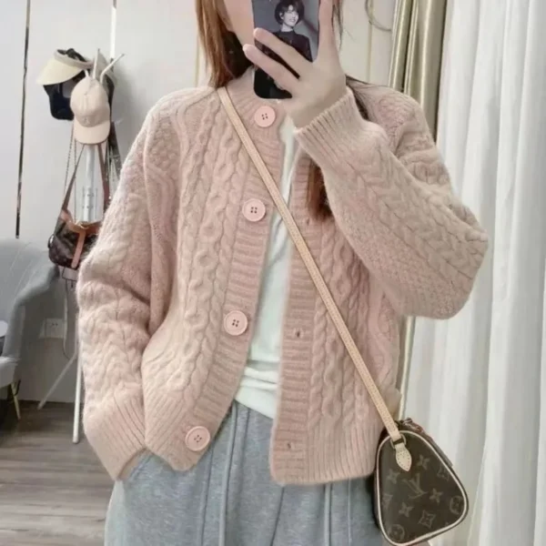 Sweater jacket early spring and autumn sweater new women's top youthful and beautiful western-style knitted cardigan - Image 4