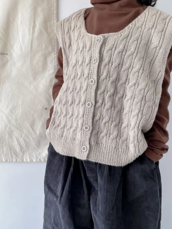 Sweater 2025 Autumn Winter New Children's Clothing Korean Style Boys and Girls Fashion Mohair Twist Knitted Waistcoat Casual - Image 10
