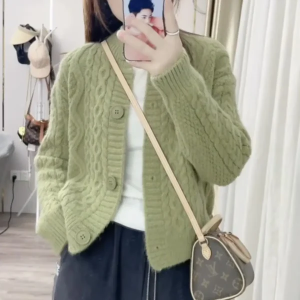 Sweater jacket early spring and autumn sweater new women's top youthful and beautiful western-style knitted cardigan - Image 9
