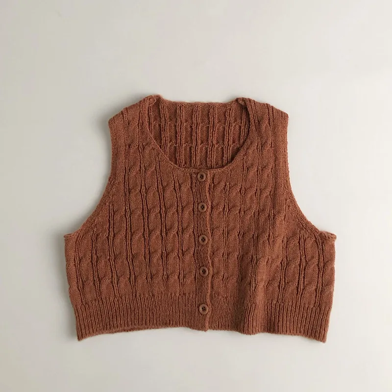 Sweater 2025 Autumn Winter New Children's Clothing Korean Style Boys and Girls Fashion Mohair Twist Knitted Waistcoat Casual - Image 7