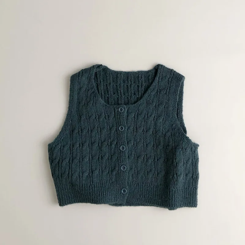Sweater 2025 Autumn Winter New Children's Clothing Korean Style Boys and Girls Fashion Mohair Twist Knitted Waistcoat Casual - Image 8