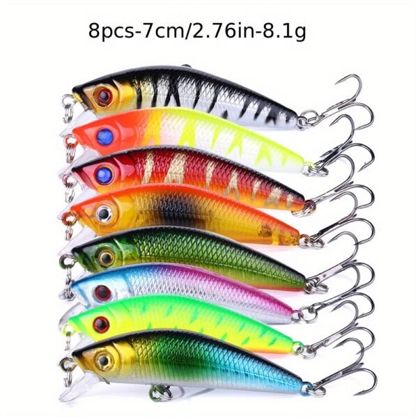 [56pcs Fishing Lures Kit] 56pcs Fishing Lures Kit | Crankbait Tackle Minnow Popper Pencil Swimbaits Hook Hard Baits Set for Pike Carp Bass Freshwater Saltwater | Christmas Gift for Man - Image 14