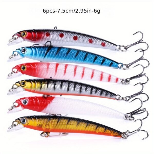 [56pcs Fishing Lures Kit] 56pcs Fishing Lures Kit | Crankbait Tackle Minnow Popper Pencil Swimbaits Hook Hard Baits Set for Pike Carp Bass Freshwater Saltwater | Christmas Gift for Man - Image 15