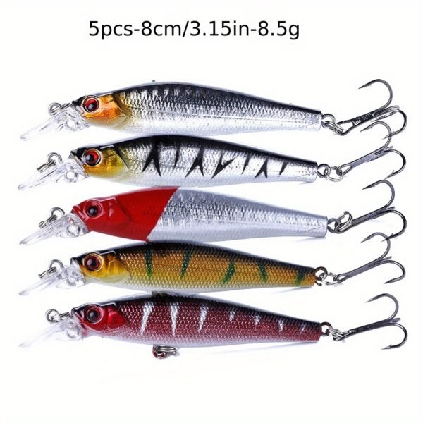 [56pcs Fishing Lures Kit] 56pcs Fishing Lures Kit | Crankbait Tackle Minnow Popper Pencil Swimbaits Hook Hard Baits Set for Pike Carp Bass Freshwater Saltwater | Christmas Gift for Man - Image 17