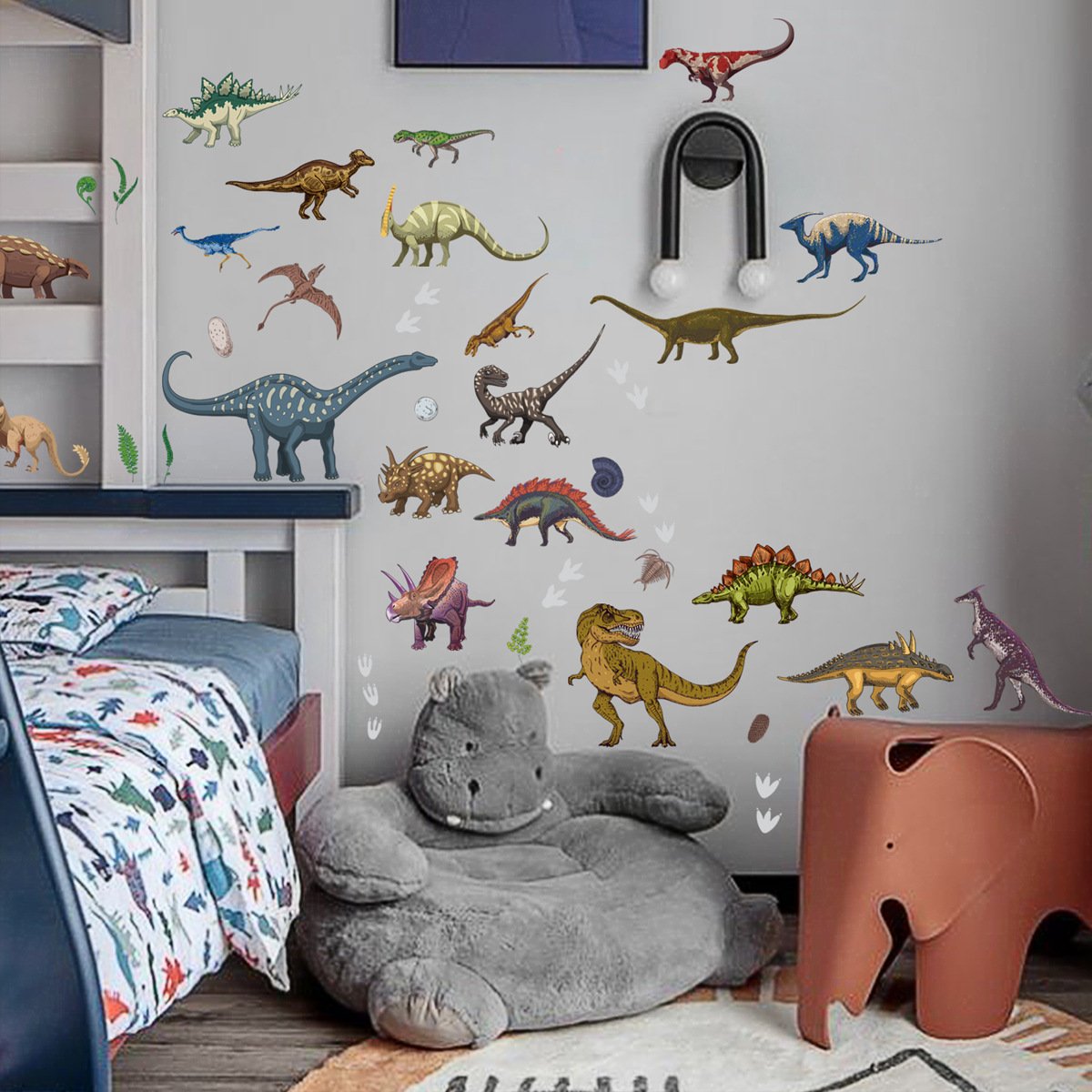 1 Set, Glow In The Dark, Dinosaur Wall Stickers, Removable Waterproof Stickers, Wall Decor For Living Room Bedroom, Home Decor - Image 14