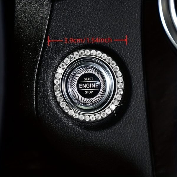Zinc Alloy Ignition Button Cover with Sparkle Effect - "START STOP" Design, Plated, Easy Installation, Fits Most Vehicles, Ignition System Upgrade | Sparkling Button Cover | Glossy Finis - Image 16