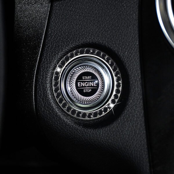 Zinc Alloy Ignition Button Cover with Sparkle Effect - "START STOP" Design, Plated, Easy Installation, Fits Most Vehicles, Ignition System Upgrade | Sparkling Button Cover | Glossy Finis - Image 11