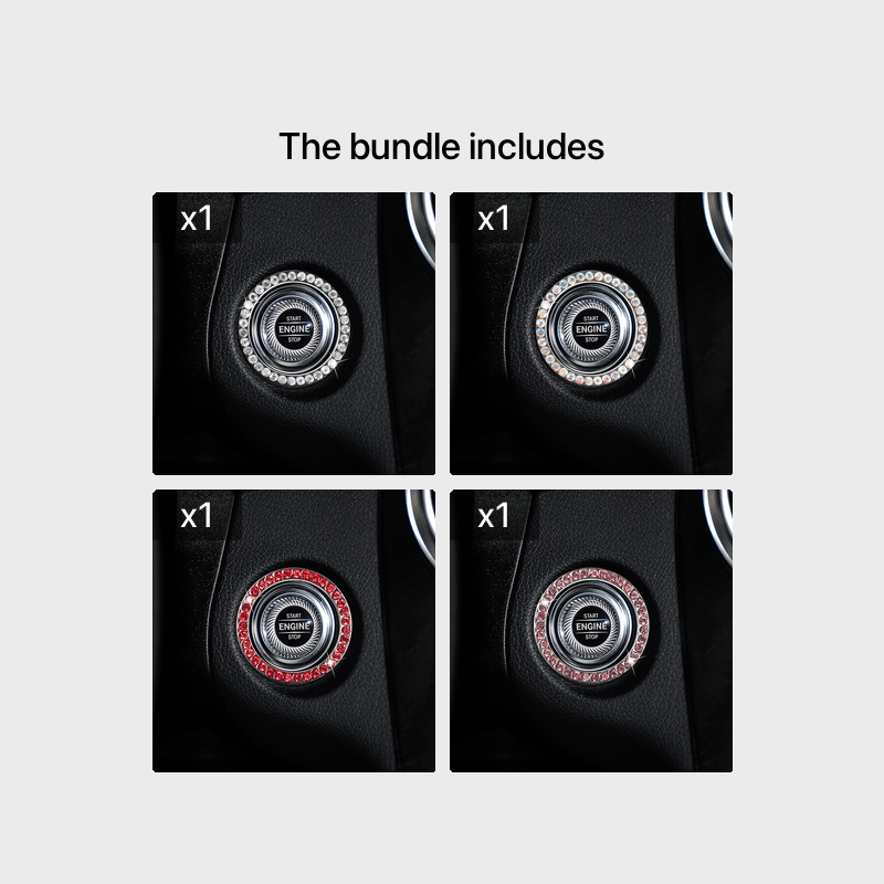 Zinc Alloy Ignition Button Cover with Sparkle Effect - "START STOP" Design, Plated, Easy Installation, Fits Most Vehicles, Ignition System Upgrade | Sparkling Button Cover | Glossy Finis - Image 29