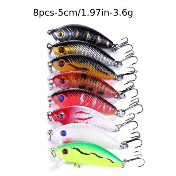 [56pcs Fishing Lures Kit] 56pcs Fishing Lures Kit | Crankbait Tackle Minnow Popper Pencil Swimbaits Hook Hard Baits Set for Pike Carp Bass Freshwater Saltwater | Christmas Gift for Man - Image 20