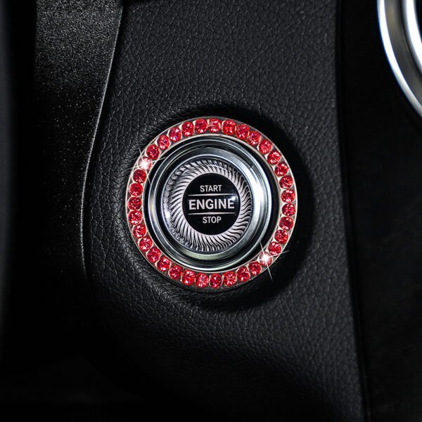 Zinc Alloy Ignition Button Cover with Sparkle Effect - "START STOP" Design, Plated, Easy Installation, Fits Most Vehicles, Ignition System Upgrade | Sparkling Button Cover | Glossy Finis - Image 4