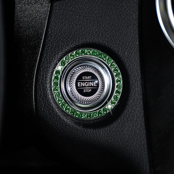 Zinc Alloy Ignition Button Cover with Sparkle Effect - "START STOP" Design, Plated, Easy Installation, Fits Most Vehicles, Ignition System Upgrade | Sparkling Button Cover | Glossy Finis - Image 2