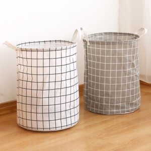 1pc Round Dirty Clothes Basket, Laundry Basket, Portable Dirty Clothes Hamper, laundry hhamper, storage bucket