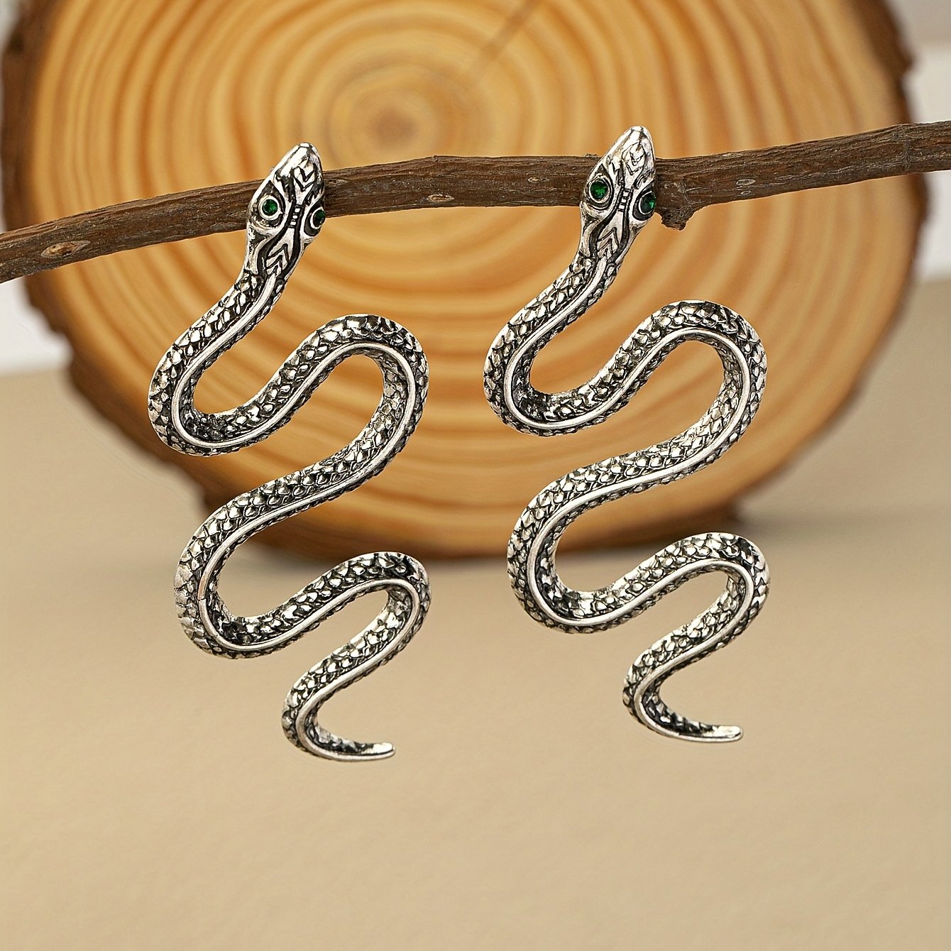 Exaggerated Snake-Shaped Earrings - Image 4