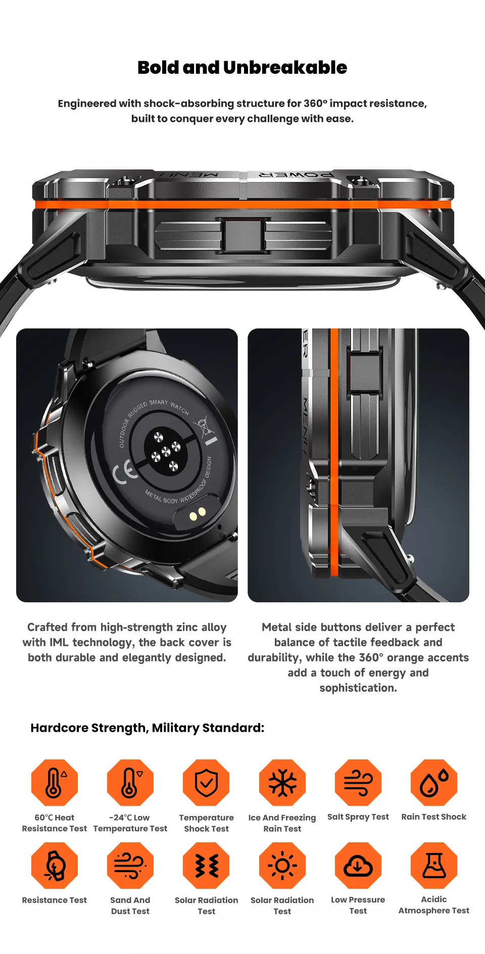 T-Rex 3 Military Grade 1000mAh Battery Smart Watch 10ATM Waterproof GPS Compass Altimeter Call AMOLED Men Swim Sports Smartwatch - Image 22