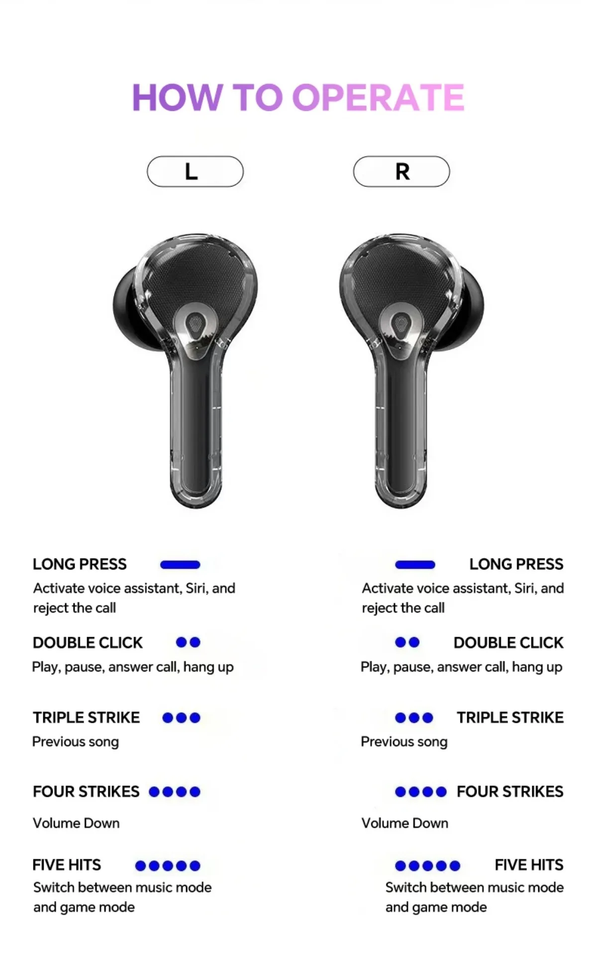 Translation Headphones with Multifunction Touch Screen Smart Wireless Bluetooth Earphone HiFi Audio Quality Business Earbud - Image 34