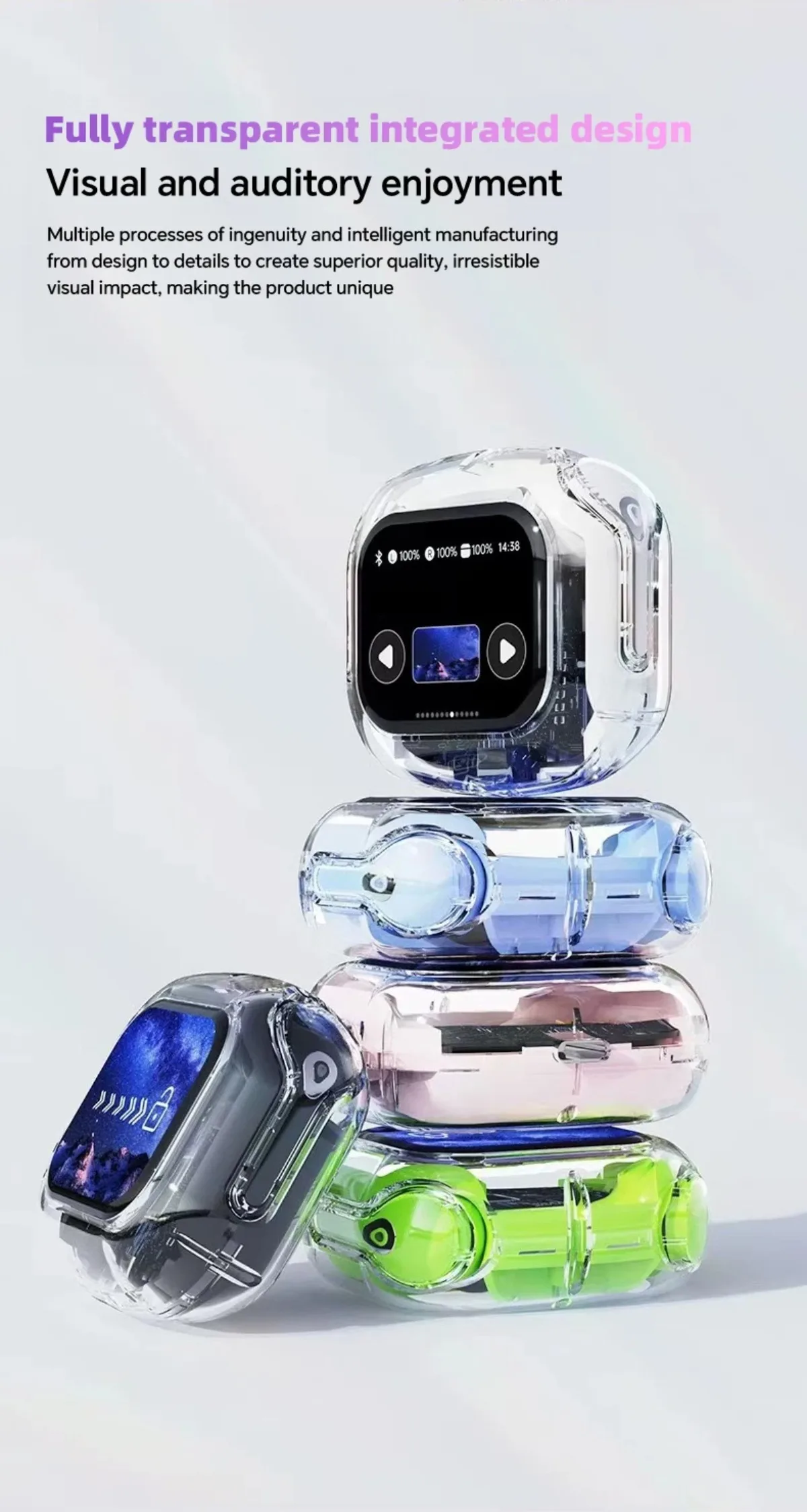 Translation Headphones with Multifunction Touch Screen Smart Wireless Bluetooth Earphone HiFi Audio Quality Business Earbud - Image 18