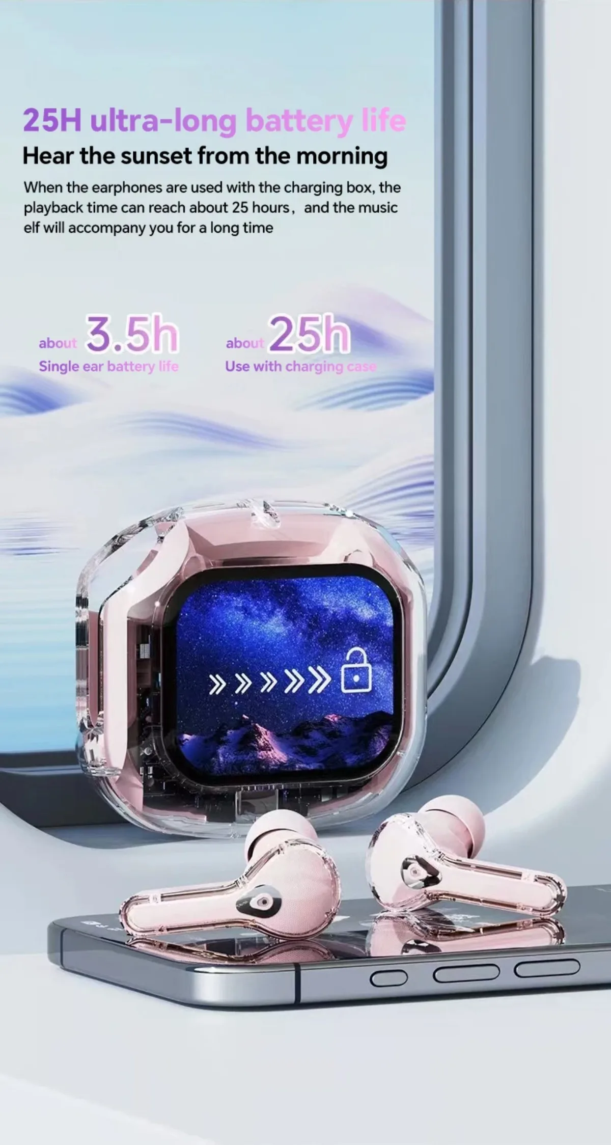 Translation Headphones with Multifunction Touch Screen Smart Wireless Bluetooth Earphone HiFi Audio Quality Business Earbud - Image 20