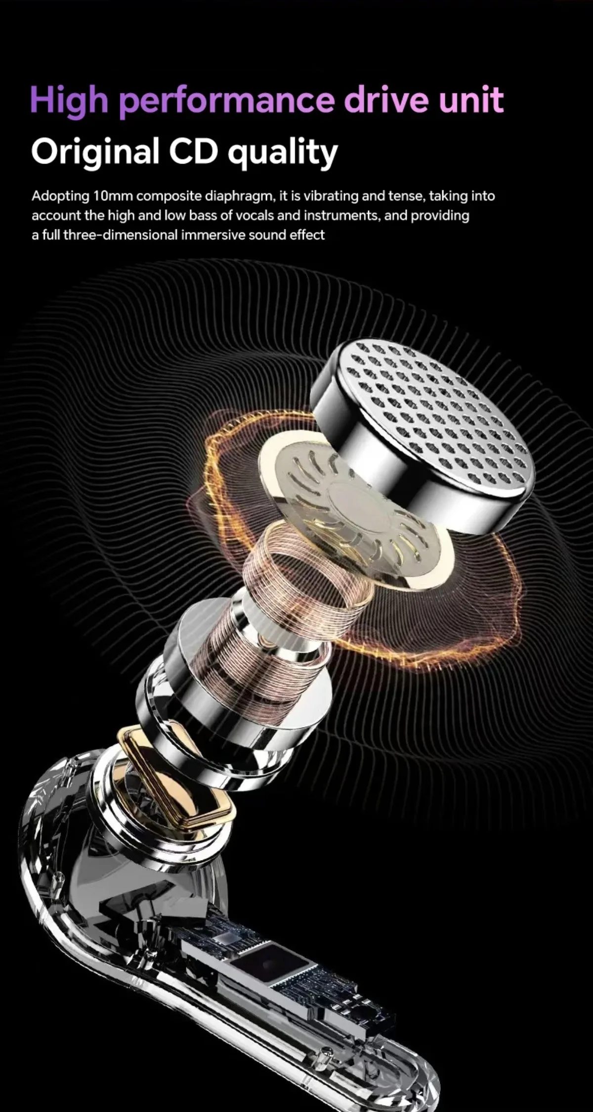 Translation Headphones with Multifunction Touch Screen Smart Wireless Bluetooth Earphone HiFi Audio Quality Business Earbud - Image 17