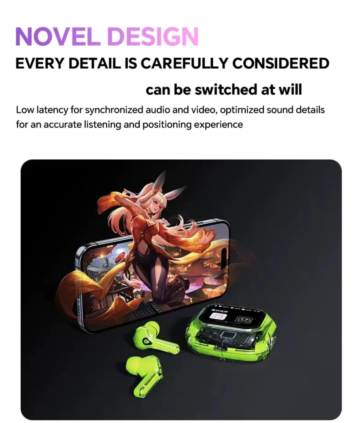 Translation Headphones with Multifunction Touch Screen Smart Wireless Bluetooth Earphone HiFi Audio Quality Business Earbud - Image 25