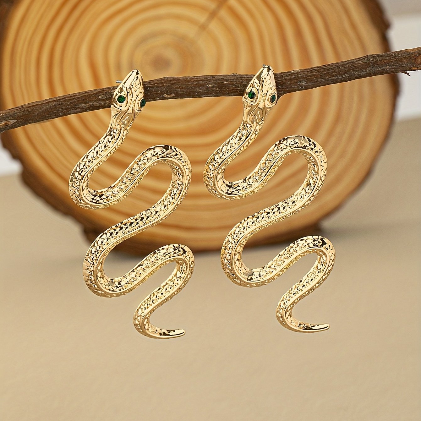 Exaggerated Snake-Shaped Earrings - Image 2