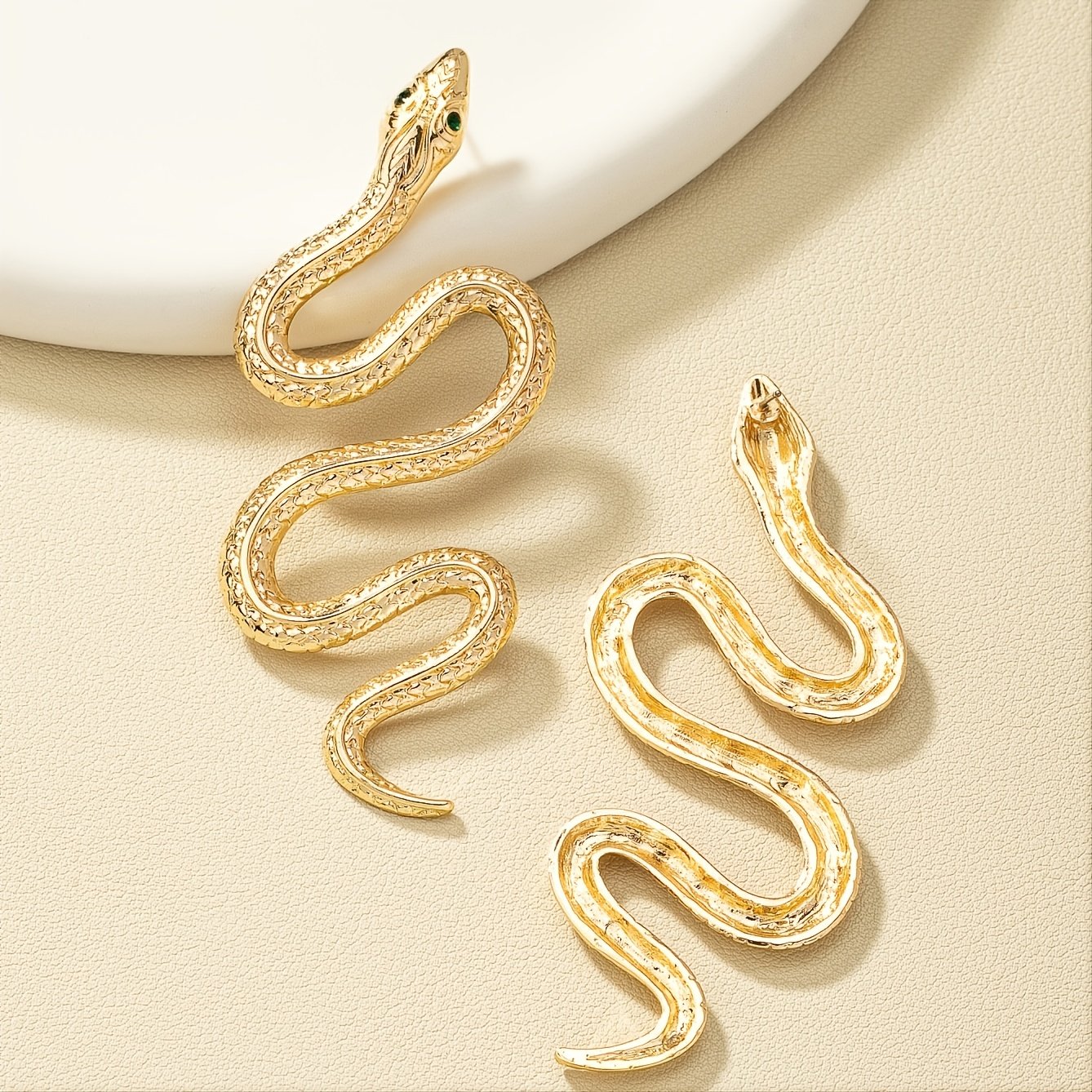 Exaggerated Snake-Shaped Earrings - Image 8